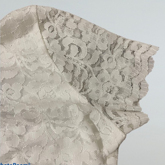 Karl Lagerfeld Paris Lace white Collar Blouse Size S. - Picture 10 of 16